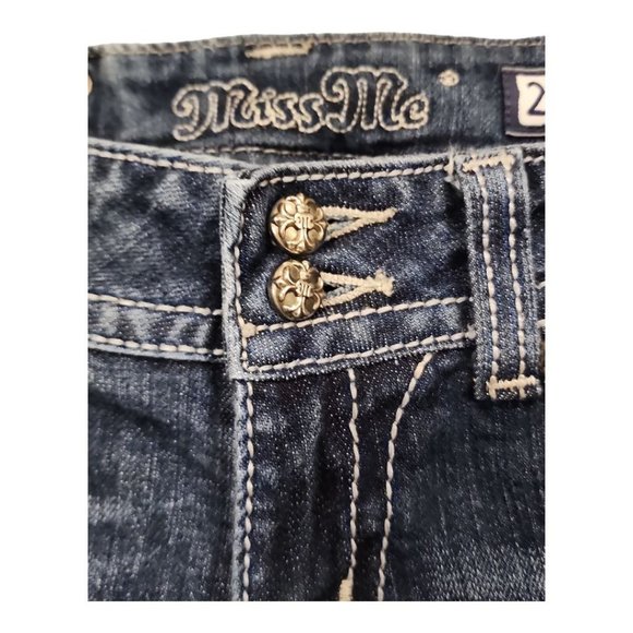Miss Me Skinny Jeans Embellished Flap Pockets Size 28 - Picture 6 of 14